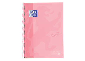 Notitieboek Oxford Touch Europeanbook A4+ 4-gaats lijn 160 pagina's pastel roze