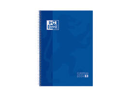 Notitieboek Oxford Classic Europeanbook A4+ 4-gaats lijn 160 pagina's donkerblauw