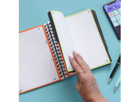 Projectboek Oxford School A4+ lijn 4-gaats 240 pagina's 80gr aqua