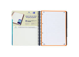 Projectboek Oxford School A4+ lijn 4-gaats 240 pagina's 80gr aqua