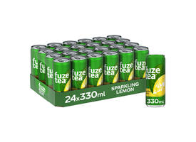 Frisdrank Fuze Tea Black Tea sparkling lemon blik 330ml