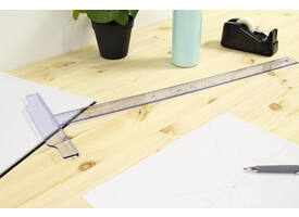 Tekenhaak Aristo GeoCollege 60cm transparant