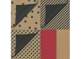 Cadeauzak Special Wrap 12x19cm kraft zwart en wit assorti à 1000 stuks