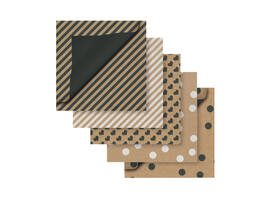 Cadeauzak Special Wrap 12x19cm kraft zwart en wit assorti à 1000 stuks
