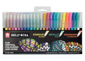 Gelschrijver Sakura Gelly Roll mix set à 24 kleuren