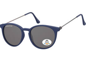 Zonnebril Montana smoke gepolariseerd rond glas en metalen pootje bl