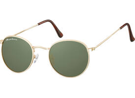 Zonnebril Montana met groen G15 glas mat goud