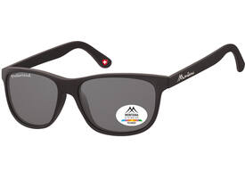 Zonnebril Montana met smoke gepolariseerd glas mat zwart