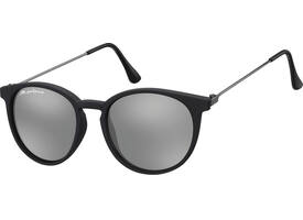 Zonnebril Montana met Revo rond spiegelglas mat zwart