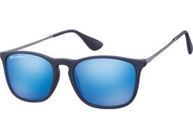 Zonnebril Montana met Revo blauw glas en metalen pootje blauw