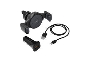 Autolader Hama draadloos QI-Charge 10W antraciet