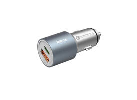 Autolader Hama 1x USB-C 1x USB-A 38W metaal