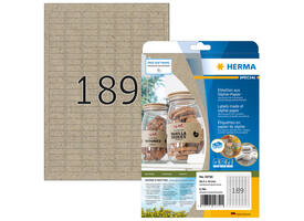Etiket HERMA 10750 25.4x10mm silphie bruin 3780 stuks