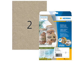 Etiket HERMA 10757 210x148mm silphie bruin 40 stuks