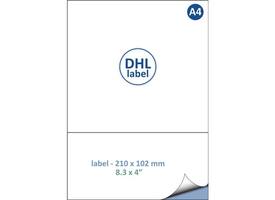 Retourlabel DHL IEZZY A4 1.000 vel 210x102mm 1000 labels