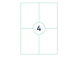 Etiket qbasic a4 1.000 vel 105x148mm 4000 labels