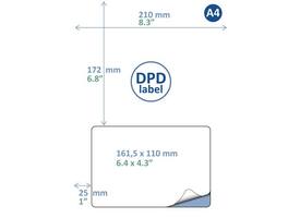 Retourlabel DPD IEZZY A4 1.000 vel 161,5x100mm 1000 labels