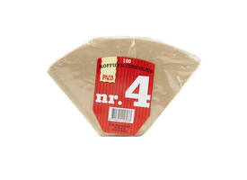 Koffiefilter Paco bruin nummer 4 100 stuks