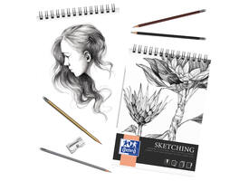 Tekenblok Oxford Sketching A4 50 vel 120 gram spiraal