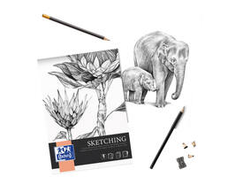 Tekenblok Oxford Sketching A4 50 vel 120 gram