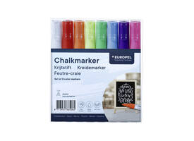 Krijtstift Europel 3mm assorti etui 8 stuks
