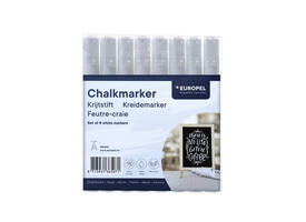 Krijtstift Europel 3mm wit etui 8 stuks