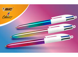 Balpen Bic 4kleuren gradient medium assorti