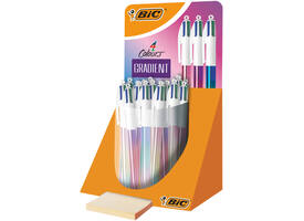 Balpen Bic 4kleuren gradient medium assorti