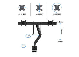 Monitorarm Fellowes Eppa Crossbar wit