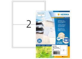 Etiket HERMA recycling 10735 199.6x143.5mm wit 160 stuks