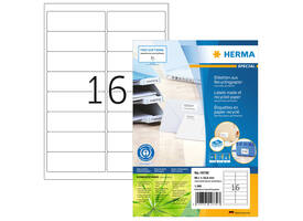 Etiket HERMA recycling 10730 99.1x33.8mm wit 1280 stuks