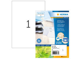 Etiket HERMA recycling 10738 210x297mm wit 80 stuks