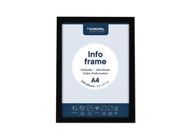 Infokader Europel zelfklevend A4 zwart