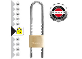 Hangslot MasterLock verstelbaar messing 50mm