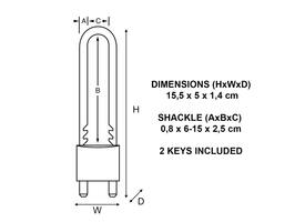 Hangslot MasterLock verstelbaar messing 50mm