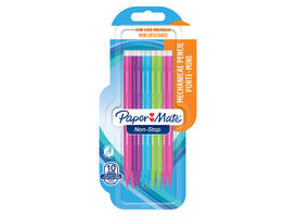 Vulpotlood Paper Mate non stop 0.7mm HB assorti blister à 10 stuks