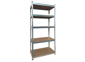 Stellingkast BRASQ 5 borden 90x40x180cm SU175 max 875 KG zilver
