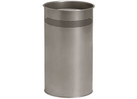 Papierbak BRASQ 21 liter rvs zilver