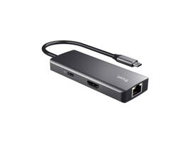Adapter Trust Dalyx 6-in-1 USB-C multipoort grijs