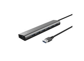Hub Trust HALYX 7-port USB-A 3.2 zilver