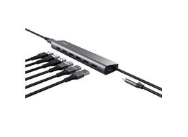 Hub Trust HALYX 7-port USB-A 3.2 zilver