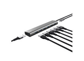 Hub Trust HALYX 7-port USB-A 3.2 zilver