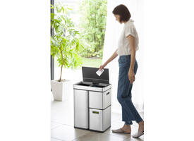 Afvalbak EKO Mirage Plus sensor 30liter en 2x15liter RVS