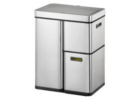 Afvalbak EKO Mirage Plus sensor 30liter en 2x15liter RVS