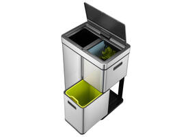 Afvalbak EKO Mirage Plus sensor 30liter en 2x15liter RVS