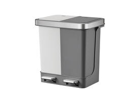 Pedaalemmer EKO Hana Duo Recycling 2x10 liter grijs wit