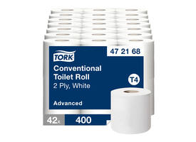 Toiletpapier Tork T4 Advanced 2-laags 400 vel wit 472168