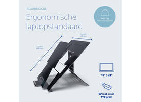Laptopstandaard R-Go Riser Documenthouder