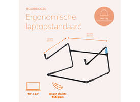Laptopstandaard R-Go Office Zwart