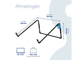 Laptopstandaard R-Go Travel Zwart
